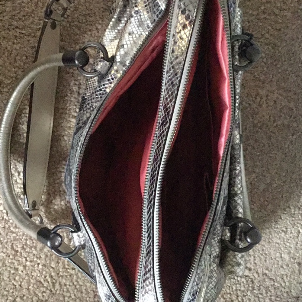 Coach Kristen Python Metallic Snake Print Satchel - image 3